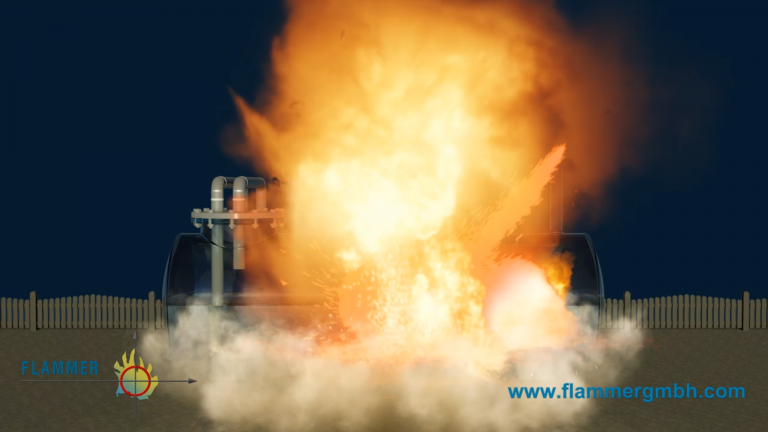 Flammer - Ungeschützte Tank­explosion ohne End­armatur
