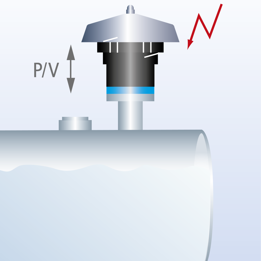 Pressure/vacuum valve tested as a deflagration end-of-life protection device